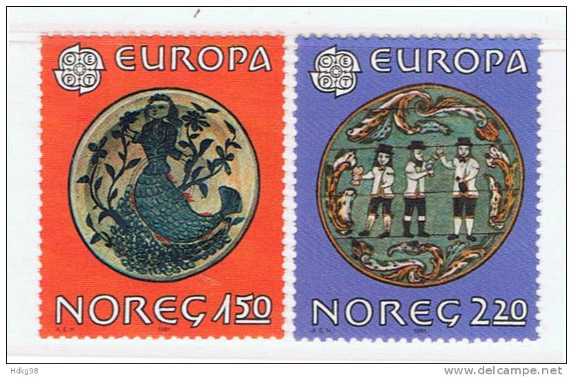 N Norwegen 1981 Mi 836-37** EUROPA - Unused Stamps