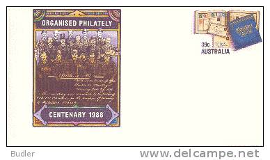 AUSTRALIA : 1988 : Post. Stat. : ORGANISED PHILATELY : TIMBRE,STAMP,ALBUM, - Postal Stationery