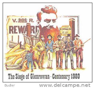 AUSTRALIA:1980:Post.St.:The Siege Of Glenrowan: Centenary 1980:NED KELLY,ROBBER,BRIGAND,ARMS,FIRE-ARM,GUNS,REVOLVER,MASK - Postwaardestukken