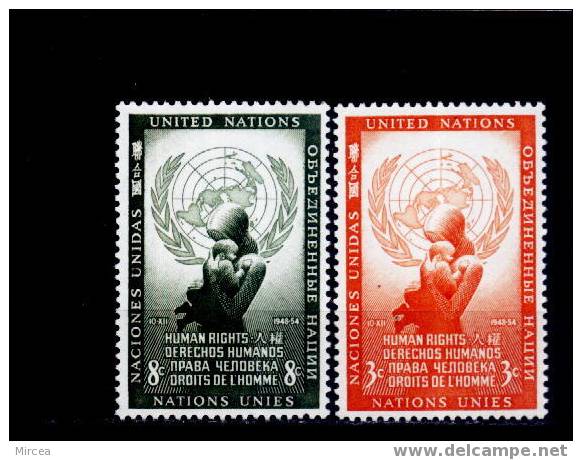 C1165 - Nations Unies 1954 - Yv.no. 29/30 Neufs** - Unused Stamps