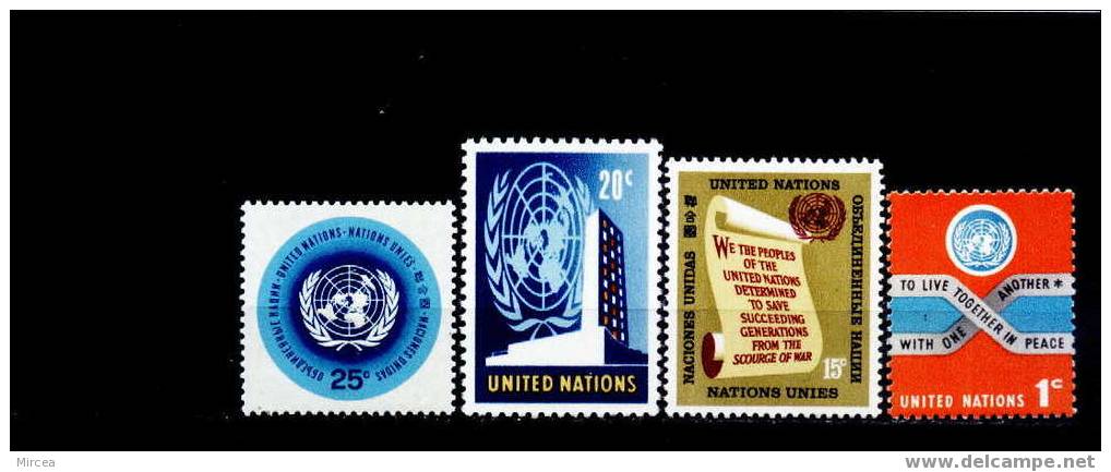 C1172 - Nations Unies 1965 - Yv.no.141/4 Neufs** - Neufs