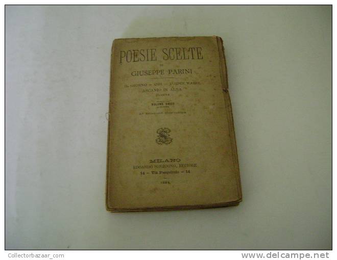 Poesie Scelte. Per Giuseppe PARINI. Il Giorno-Odi-Poesie Varie-Ascanio In Alba.Dramma. - Poetry