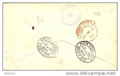 BRO047 GILBERT-Elice Is. -  / Einschreiben .USA 1911 (Brief, Cover, Letter, Lettre) - Gilbert & Ellice Islands (...-1979)