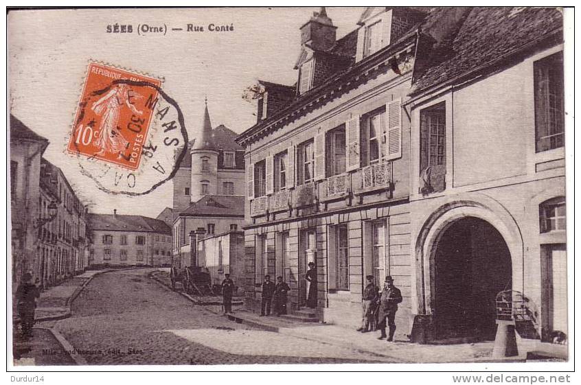 SÉES (Orne).   Rue Conté  (Belle Carte) - Sees