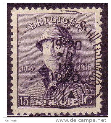 België Belgique 169 Cote 0.40 € St-GILLES ( BRUXELLES) - St-GILLIS ( BRUSSEL) - 1919-1920 Behelmter König