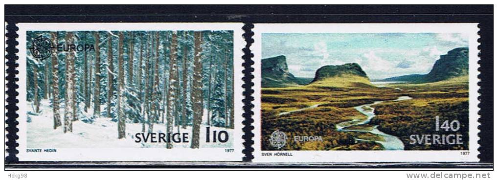 S Schweden 1977 Mi 989-90** EUROPA - Nuevos