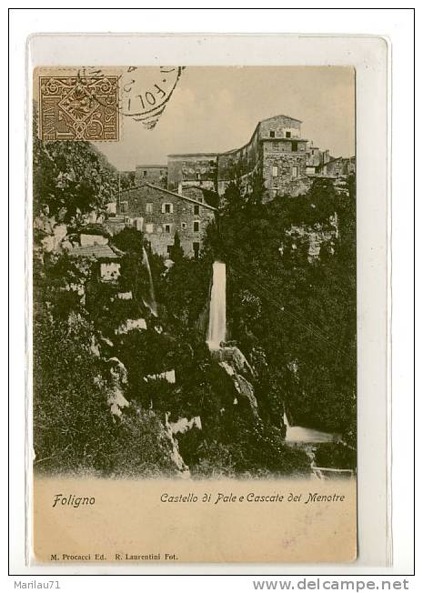 UMBRIA Foligno (Perugia) Castello Cascate Primi '900 - Foligno