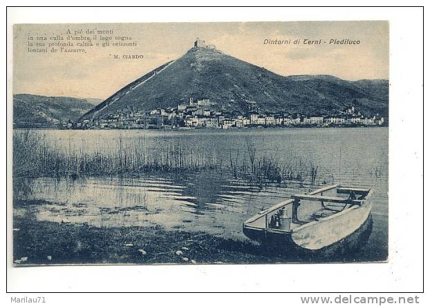 Umbria TERNI PIEDILUCO Lago 1939 Viaggiata - Terni