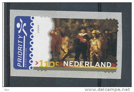 PAESI BASSI 2000  BICENTENARIO DEL "RIJKSMUSEUM" MUSEO REALE. "RONDA DI NOTTE" DI REMBRANDT. AUTO-ADES. MNH** - Rembrandt
