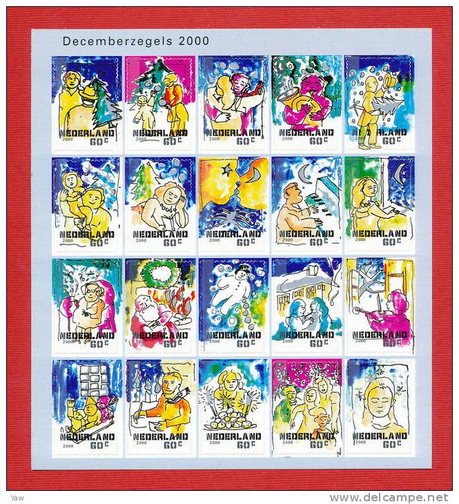 PAESI BASSI 2000  FESTE DI FINE D´ANNO. MINI-FOGLIO AUTO-ADESIVO  MNH** - Anno Nuovo