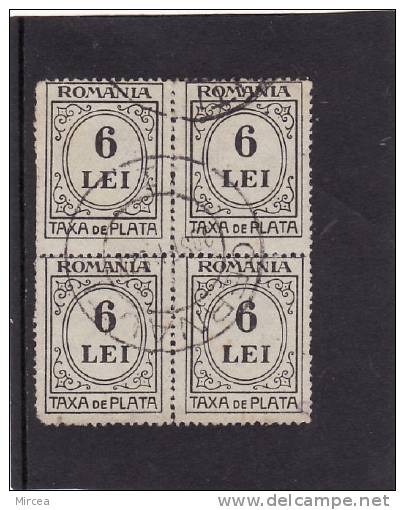 M1860 , Roumanie, Bloc De Quatre , Oblitere - Postage Due