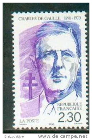 France 1990 - Général De Gaulle / Charles De Gaulle - MNH - De Gaulle (Général)