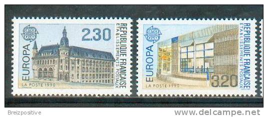 France 1990 - Europa CEPT - Batiments Postaux / Postal Buildings - MNH - 1990