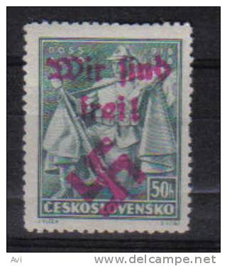 Germany-Sudetenland-Kostantinsbad  1938 Overprint Very Rare. Mint No Gum - Sudetes