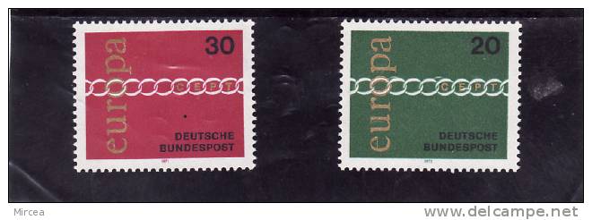 Allemagne Federale 1970 - Yv.no.538/9 Neufs** - 1971