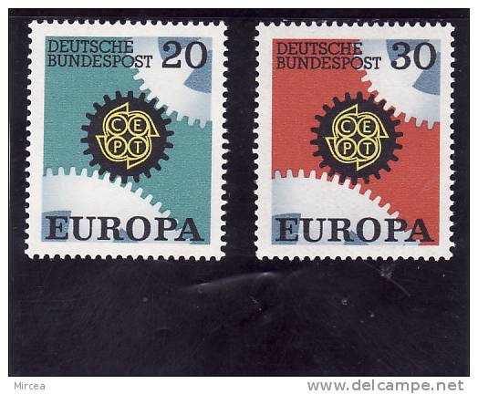 Allemagne Federale  , Yv.no.398/9,   Neufs** - 1967