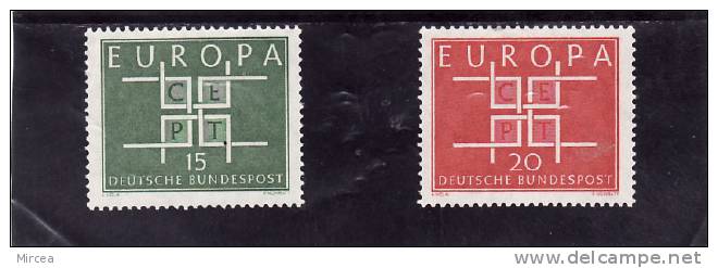 Allemagne Federale  , Yv.no.278/9,   Neufs** - 1963