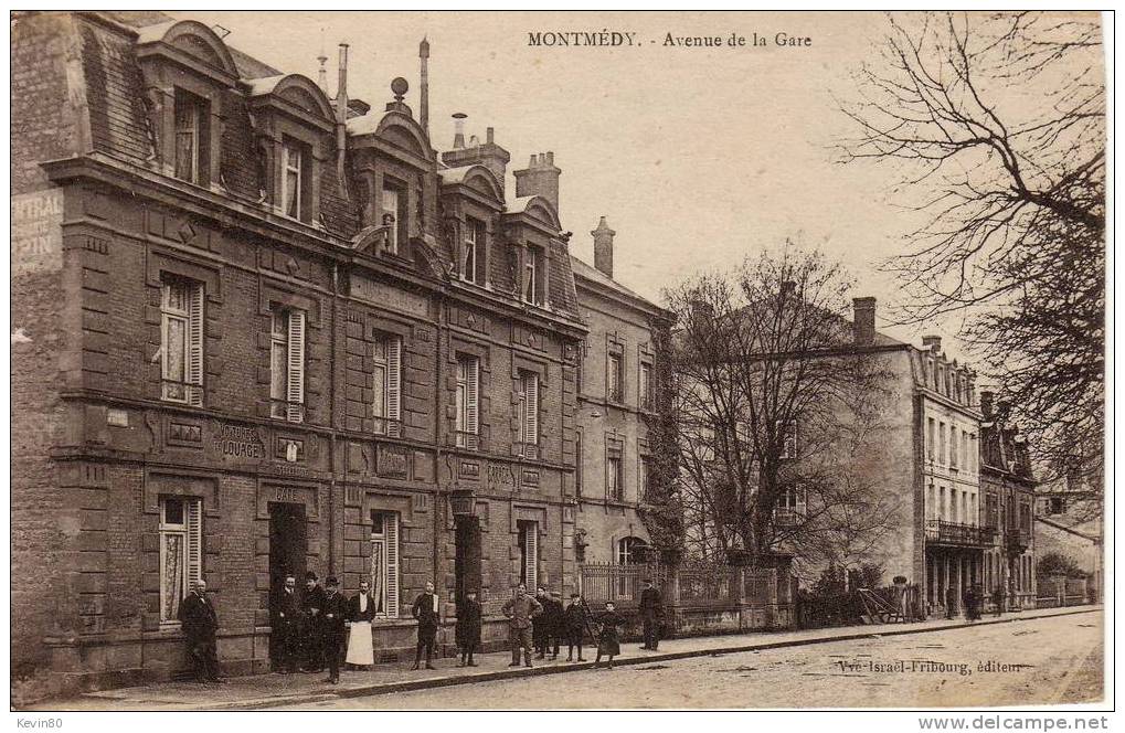 55 MONTMEDY Avenue De La Gare Cpa Animée - Montmedy