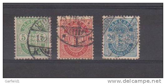 Dänemark   Mi. Nr.  34  / 36   Gest. - Used Stamps