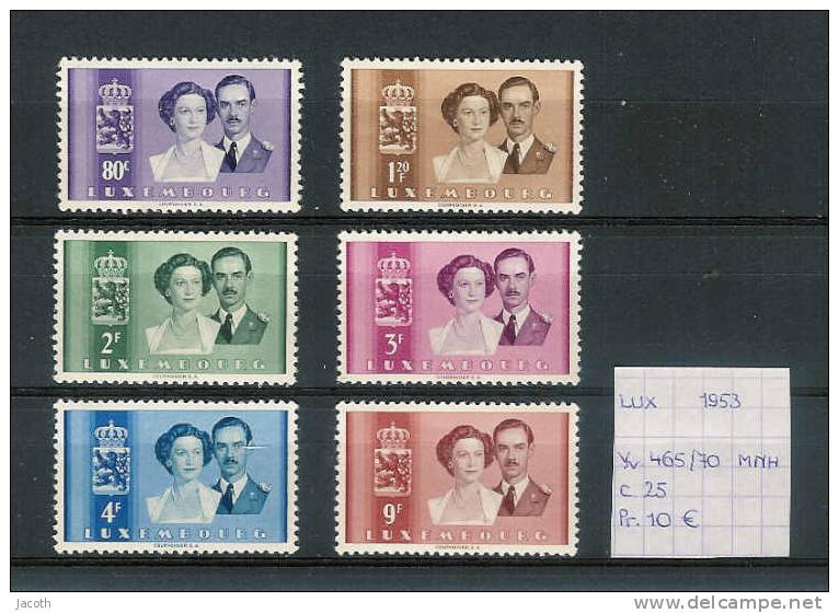 Luxembourg 1953 - Yv. 465/70 Postfris/neuf/MNH - Neufs