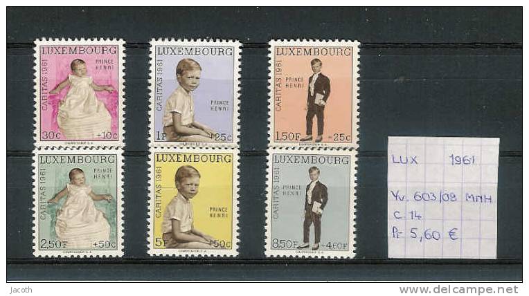 Luxembourg 1961 - Yv. 603/08 Postfris/neuf/MNH - Neufs