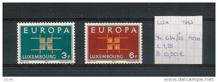 Luxembourg 1963 - Yv. 634/35 Postfris/neuf/MNH - Nuevos