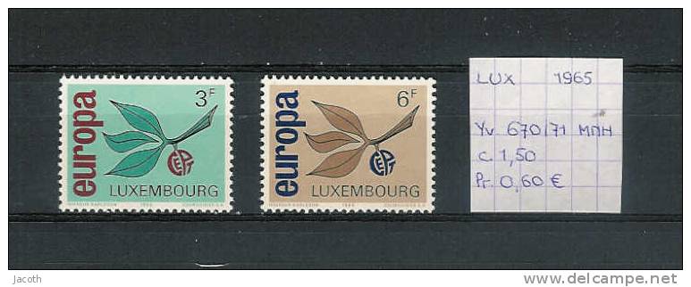 Luxembourg 1965 - Yv. 670/71 Postfris/neuf/MNH - Nuevos