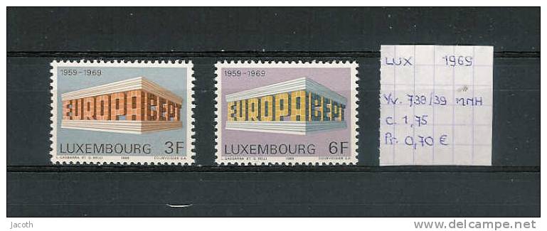 Luxembourg 1969 - Yv. 738/39 Postfris/neuf/MNH - Neufs