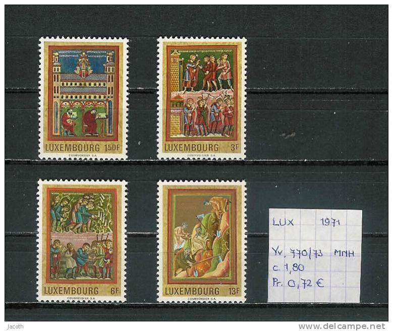 Luxembourg 1971 - Yv. 770/73 Postfris/neuf/MNH - Unused Stamps