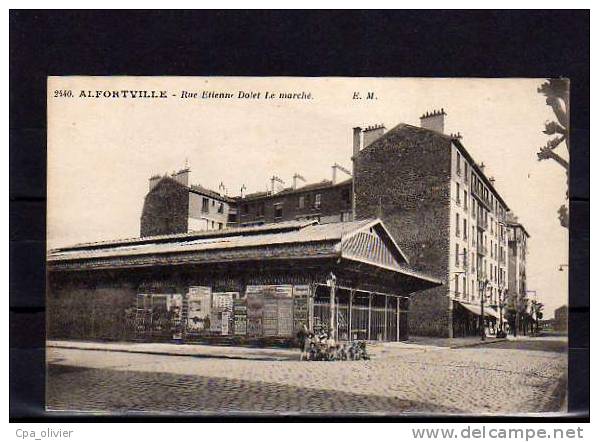 94 ALFORTVILLE Rue Etienne Dolet, Marché, Halles, Animée, Ed EM 2440, 1933 - Alfortville