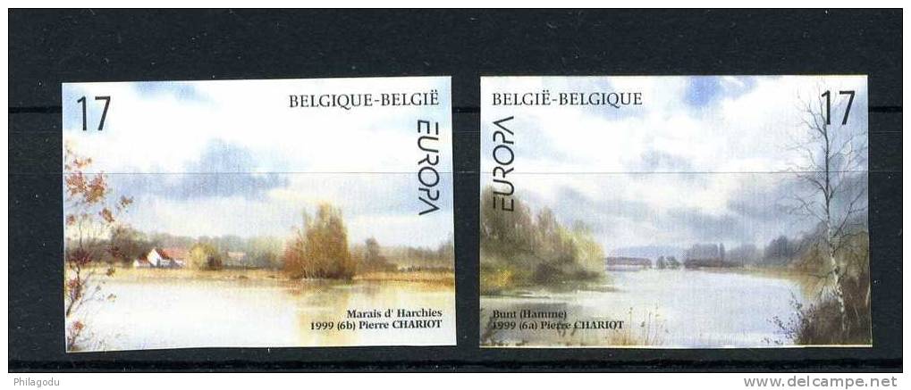 EUROPA  Paysages Tourisme      NON DENTELES 1999 Belgique - 1999