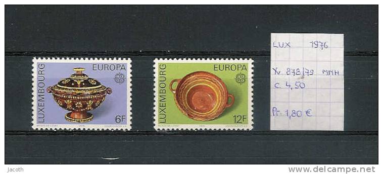 Luxembourg 1976 - Yv. 878/79 Postfris/neuf/MNH - Nuevos