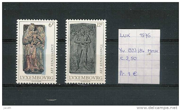 Luxembourg 1976 - Yv. 883/84 Postfris/neuf/MNH - Nuevos