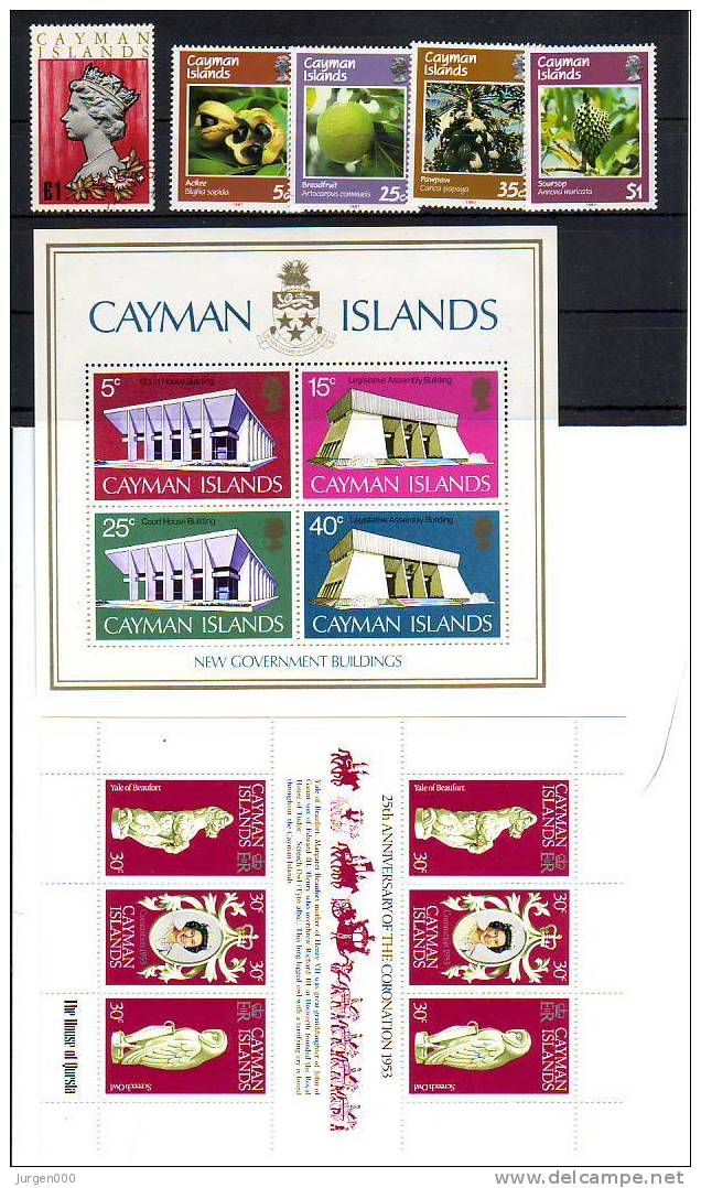 BL2, Nr 409/411KB, 589/592 **, Nr 225, Michel = 19 Euro (Z14328) - Iles Caïmans