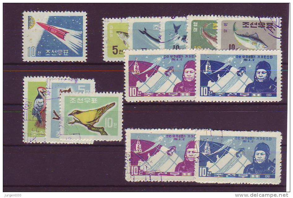 Noord-Korea, Nr 289, 293/297, 298/300, 316/317, Michel = 20 Euro (Z14760) - Asia