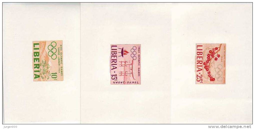 Liberia, Nr 623/625S **, Michel = ?? Euro (Z14998) - Ete 1964: Tokyo