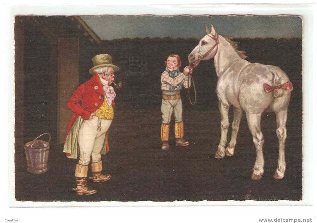 Jolie Cpa Cheval - Trekpaard - Mooie Kaart .illustrator Colombo E .1929 - Colombo, E.