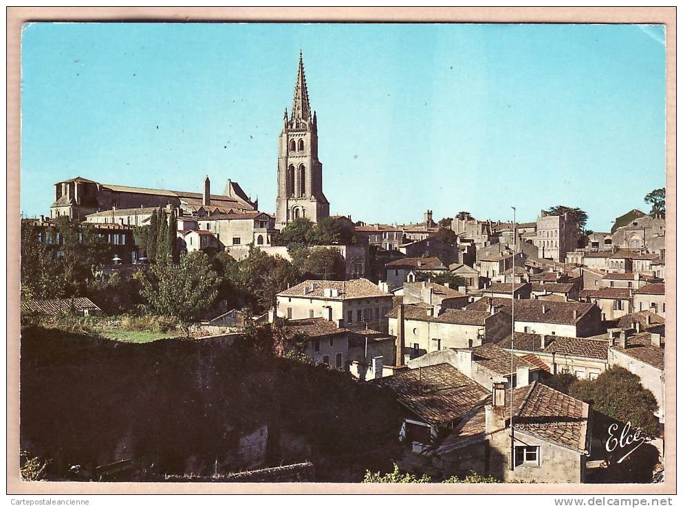 33 Gironde ¤ SAINT EMILION Circa 1970 Vue Maisons Village Et EGLISE - Edition CHATAGNEAU 3865 / GIRONDE /2828A - Saint-Emilion