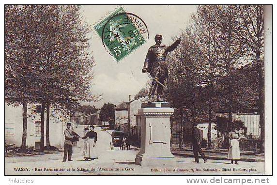 WASSY  AV DE LA GARE  FACTEUR  1909 - Wassy