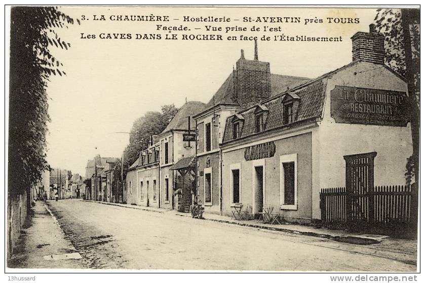 Carte Postale Ancienne Saint Avertin - Hostellerie La Chaumière - Façade - Hôtel Restaurant - Saint-Avertin