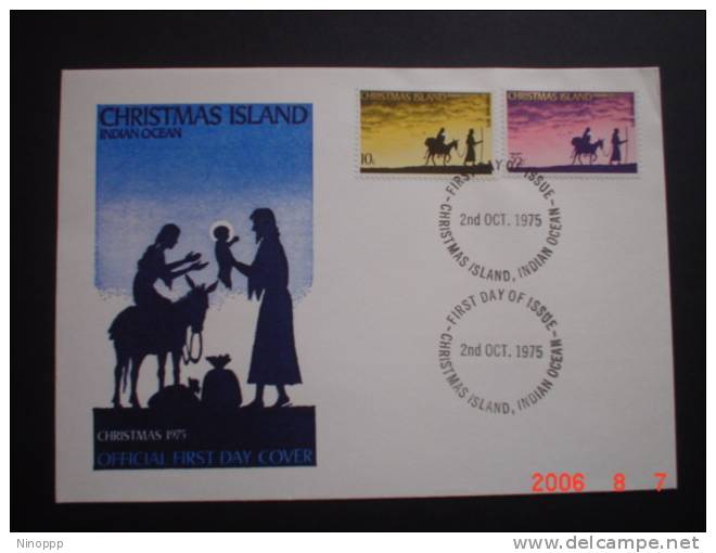 Christmas Island 1975 Christmas  FDC - Christmas Island