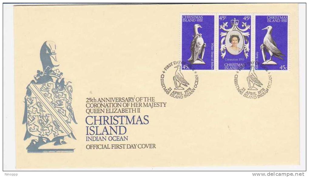 Christmas Island 1978  Coronation    FDC - Christmas Island