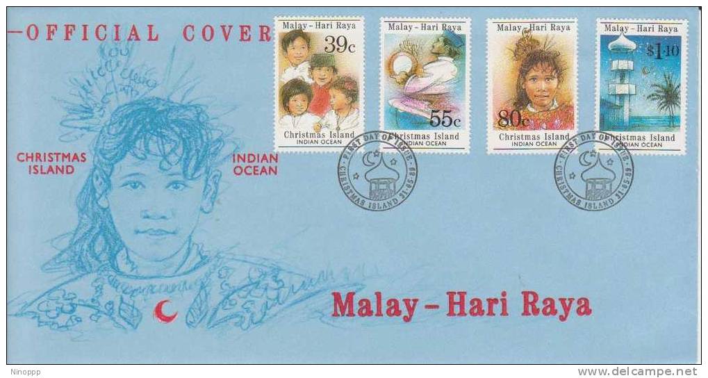 Christmas Island  1989  Malay-Hari Raya FDC - Christmaseiland