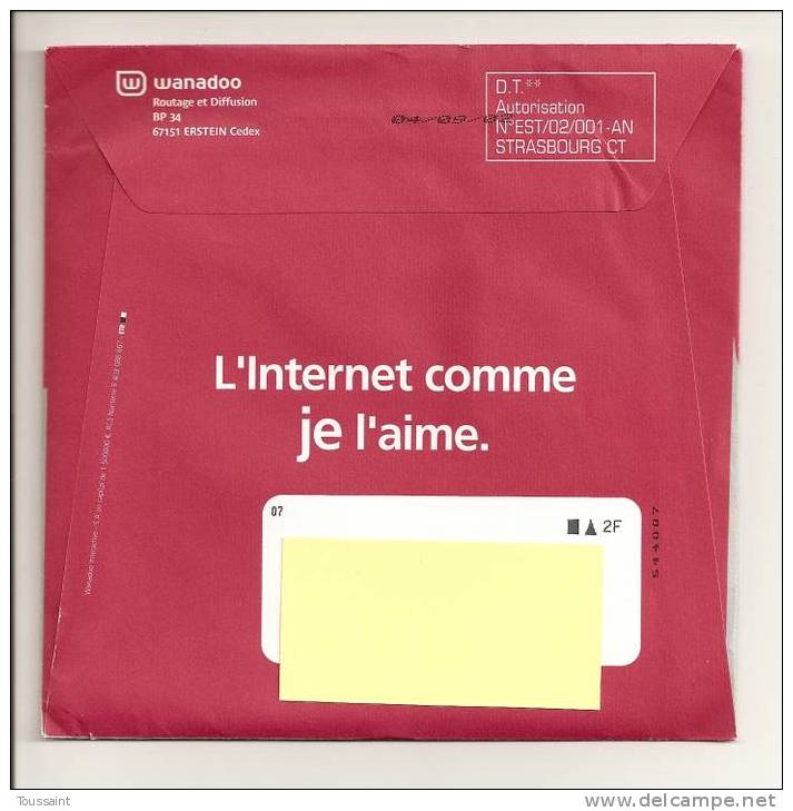WANADOO: 60 Heures D´ Internet Offertes, 75 Euros Remboursés Sur Le Pack Extense Haut Débit (08-1731) - Internetanschluss-Sets