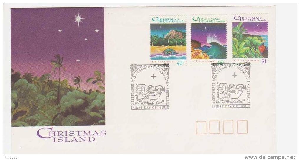 Christmas Island  1993  Christmas  FDC - Christmaseiland