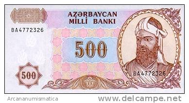 AZERBAIJAN  500  MANAT 1993  KM#19b  PLANCHA/UNC   DL-5945 - Arzerbaiyán