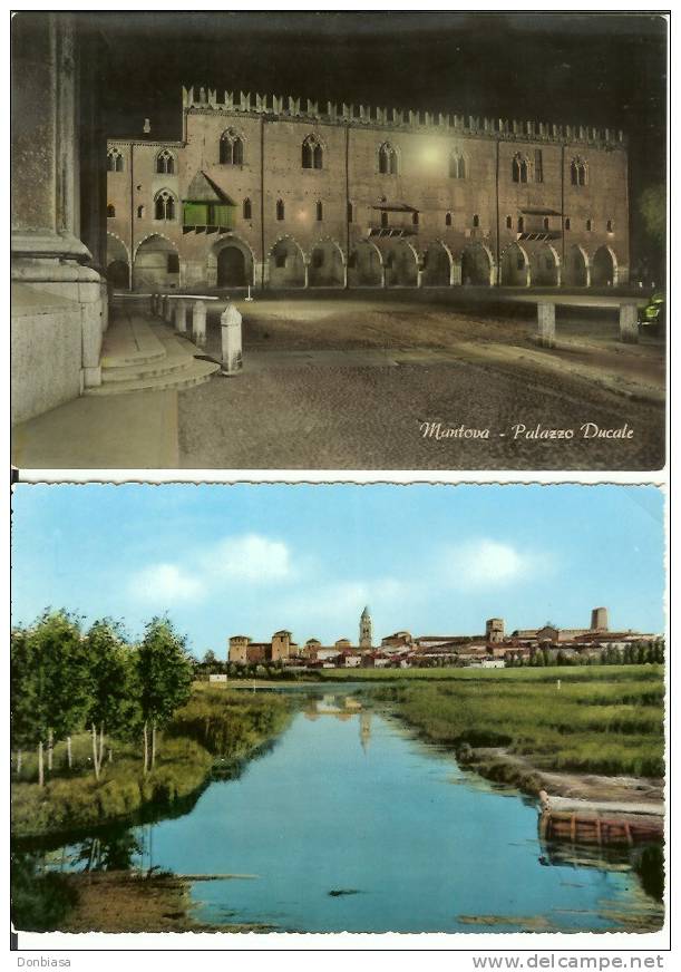 Mantova: Lotto 14 Cartoline B/n - B/n Colorato Anni '40/'50 - Mantova