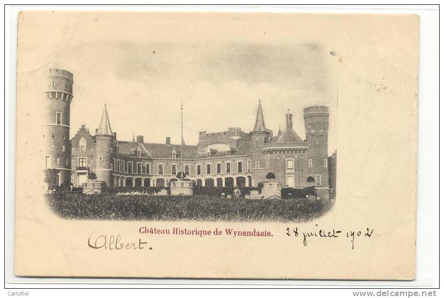 WYNENDAELE - KASTEEL - CHATEAU HISTORIQUE-kaart 106 Jaar Oud !!! - Roeselare