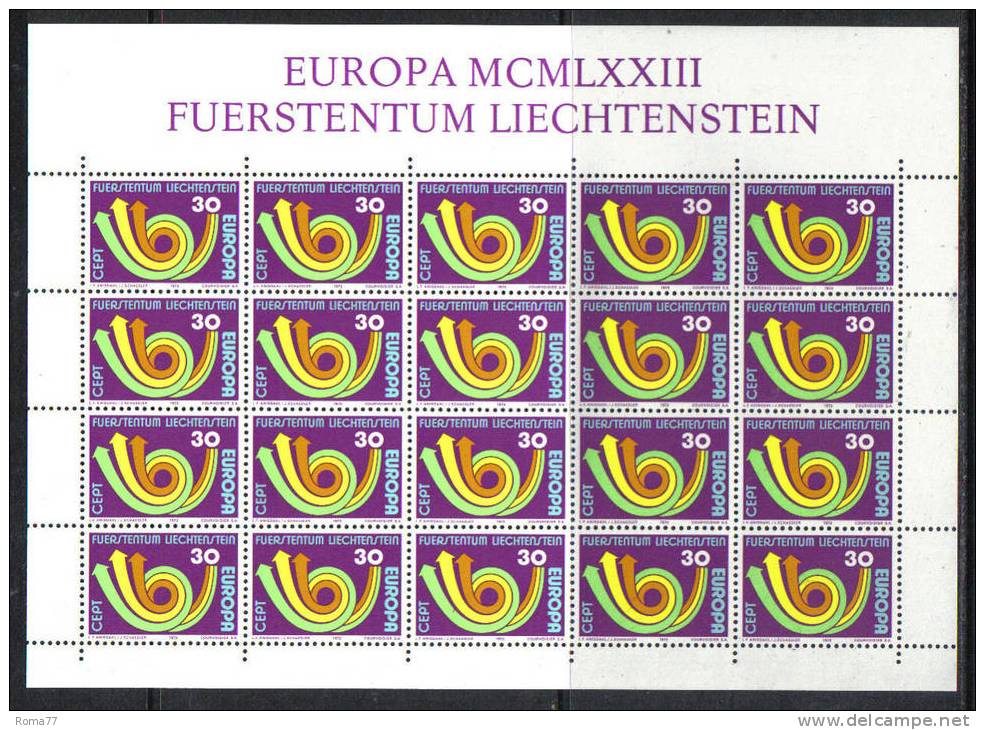 LIECH18 - LIECHTENSTEIN 1973 : Europa 532/533 In Minifoglio  *** - Ungebraucht