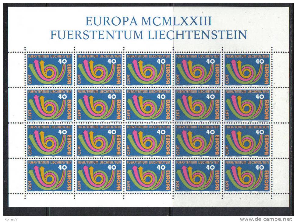 LIECH18 - LIECHTENSTEIN 1973 : Europa 532/533 In Minifoglio  *** - Ungebraucht